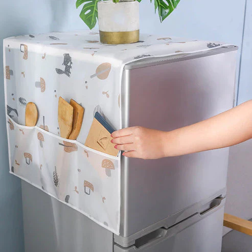 WaterProof and DustProof Refrigerator Cover (with 6 pockets): g