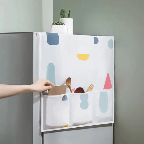 WaterProof and DustProof Refrigerator Cover (with 6 pockets): g - Image 2